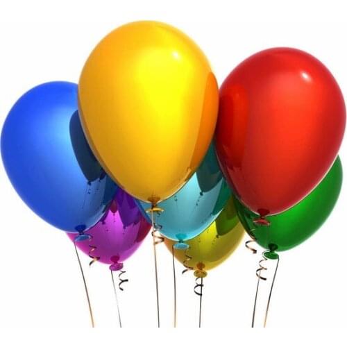 Balonevi Mixed Color Metallic Latex Balloon (50 Pcs) party material