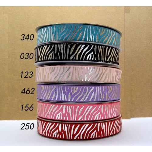 Free shipping 50yards 22mm printed foil silver cartoon ribbons SP110-S-022