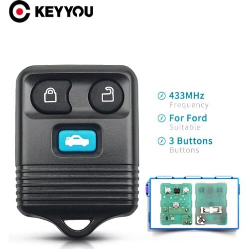 KEYYOU For Ford Transit MK6 Connect 2000 2001 2002 2003 2004 2005 2006 Car Key Fob 4 Buttons Remote Car Key Keyless Entry Fob