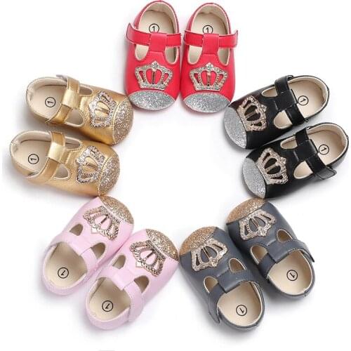 Spring and Autumn 0-1 female baby princess shoes silicone non-slip baby toddler shoes