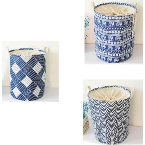 Cheap Laundry Basket Clothes Storage bucket For children Toy Necktie Socks Creative Fabric folding basket
