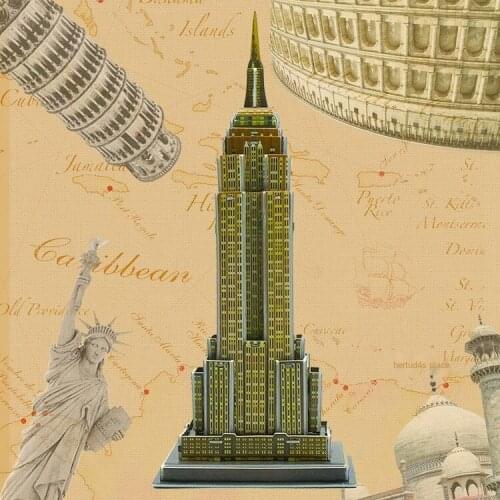 Childrens Jigsaw Puzzles, Building Blocks, World Architecture, New York Empire State Building, Puzzle Model Toy Gift P343