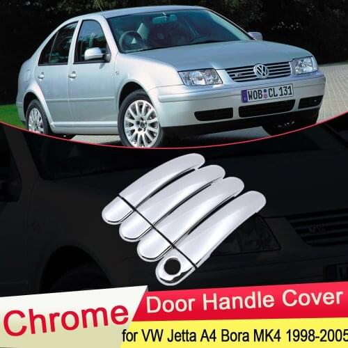 For Volkswagen VW Jetta A4 Bora MK4 1998~2005 Chrome Door Handle Cover Trim Catch Car Cap Accessories 1999 2000 2001 2002 2003