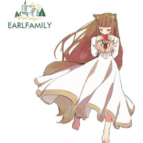 EARLFAMILY 13cm x 10.1cm for Spice and Wolf RV Car Sticker Waterproof Decal Refrigerator Air Conditioner Laptop Vinyl Car Wrap