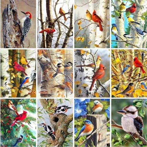 EverShine 5D DIY Diamond Mosaic Bird Cross Stitch Diamond Painting Animals Rhinestones Art Kits Bead Embroidery Wall Decor