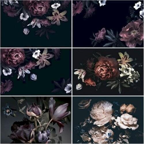 GATYZTORY DIY Oil Painting Tree Peony Drawing On Canvas HandPainted Art Gift Coloring By Number Flower Kits Home Decoration