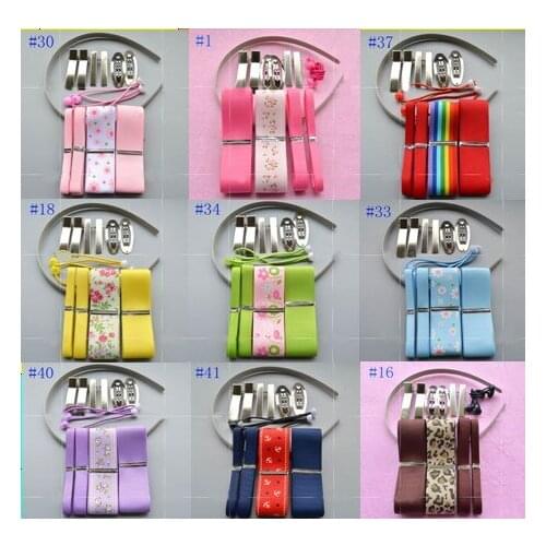 Pretty 9 Colors DIY Hair Rope Hairpin Headband Ribbon Set, Beautiful ribbon and DIY ribbons for DIY sewing