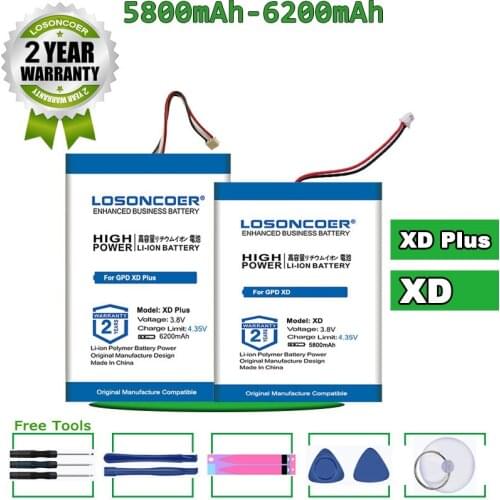 LOSONCOER Battery 6200mAh For GPD XD / XD Plus Battery XDPlus