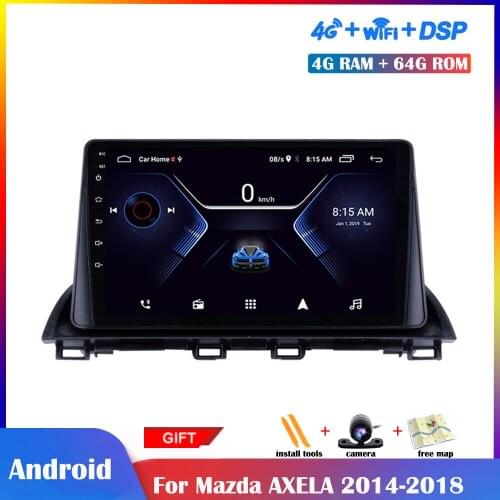 9 inch IPS Screen Android Multimedia Player For Mazda AXELA 2014-2018 Car Radio Stereo GPS Navigation Bluetooth