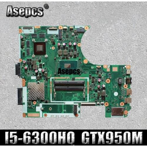 N752VX With I5-6300HQ CPU GTX950M motherboard REV2.0 For Asus N752V N752VX laptop mainboard Tested Working free shipping