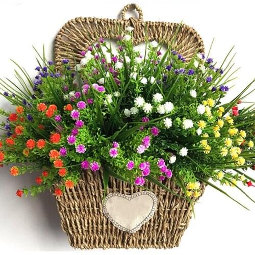 Plastic Gypsophila Bouquet Artificial Flowers Indoor Plants DIY Floral Bouquets Arrangement Hanging Shrubs for Wedding Home Dect