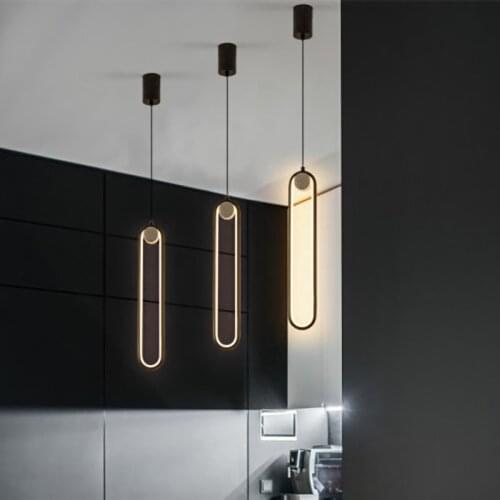 Nordic Led Ring Pendant Lights Home Decoration Accessories Hanging Lamp Indoor Bedside Living Room Table Dining Dinning Kitchen