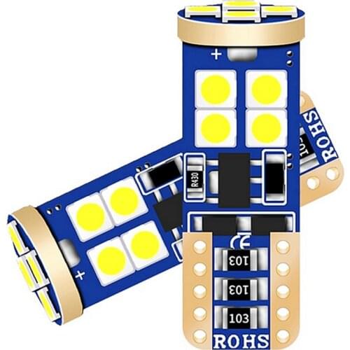 2PCS 100% CANBUS NO ERROR T10 LED Car Parking Light 500LM Super Bright 3030 SMD W5W Auto Reading Lamp WY5W Wedge Tail Side Bulb