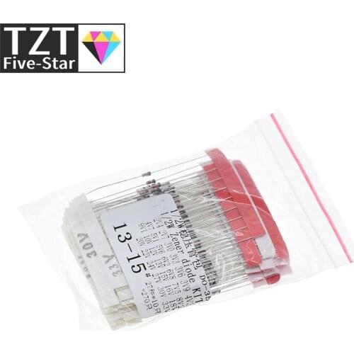 TZT (2V4 to 33V) 270Pcs 27Values 1/2W 0.5W Zener Diode Assorted kit Assortment Set New