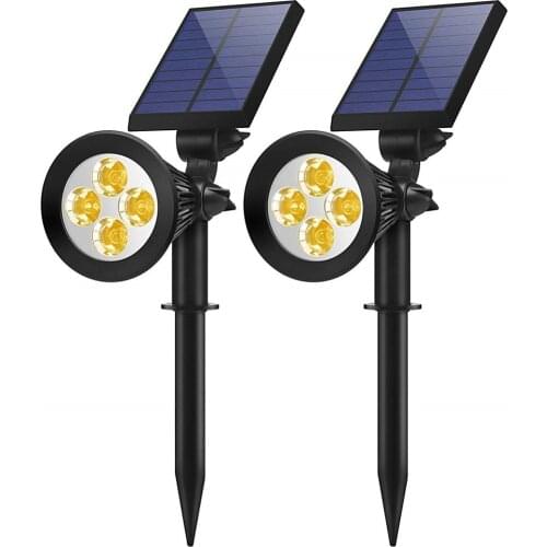 Solar Light Outdoor Angle Adjustable LED Lighting Wall Mounted Lamp Waterproof Lawn Garden Light for Yard Path Spotlights