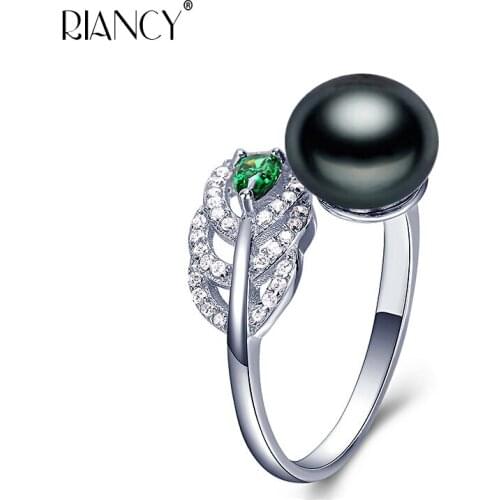 Fashion Natural freshwater Pearl Ring pearl Jewelry For Women wedding Accessories adjustable size 925 sterling silver pearl ring