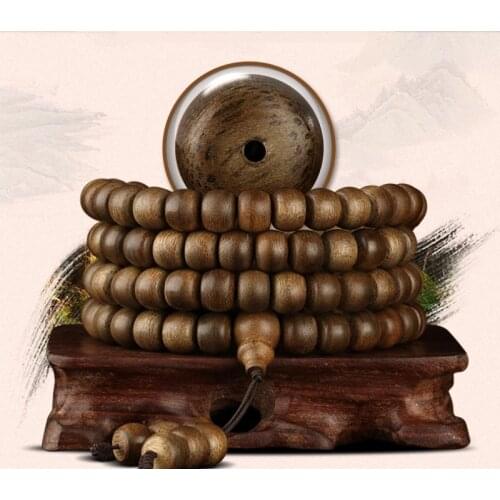 10*8mm Norms Indonesia Agalloch Mala Bead Bangle ligaloes Meditation prayer 108 bead