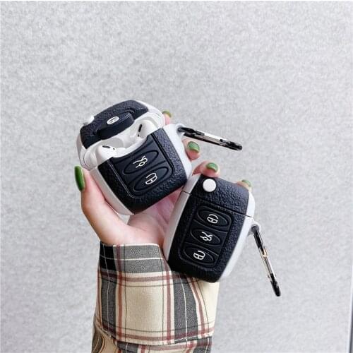 3D luxury Cute car key Case For Apple Airpods Pro Cover Silicone Earphone Case For Airpods 1/2/3 Pro Headphone Case Box Capa