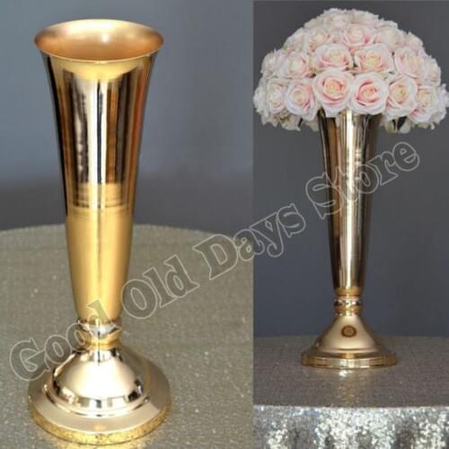 50cm Tall Crystal Wedding Centerpiece Metal Flower Vase Table Decoration 10pcs/lot
