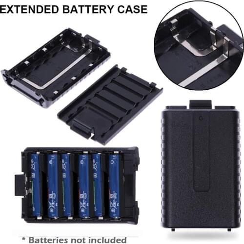 6 AAA Batteries Storage Box For Baofeng UV5R 5RA/B/C/D 5RE+ Two Way Radio Extended Battery Case Accessories