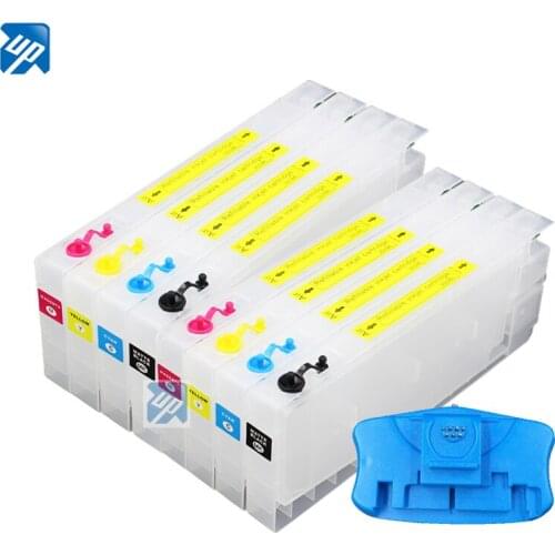 8PCS 300ml empty CISS refillable ink Cartridge For epson pro4800 pro 4800 with chip + CHIP RESETTER drop shipping