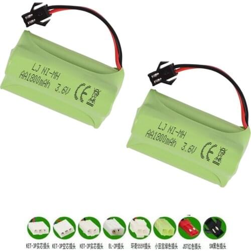 1800mah 3.6v Rechargeable Battery For Rc toys Car Boat Gun Tanks Trains Ni-MH AA 700mah 3.6v Rechargeable Battery 1to 10pcs
