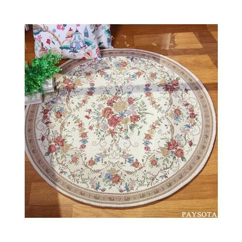 Free Shipping Anti-slip Multi Colors 80 - 120cm Thicken Big Round Floor Carpets For Living Room Bathroom Circle Mat Rug