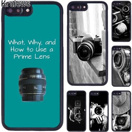 Krajews Photography Lense camera Phone Case For iPhone 5 6S 7 8 plus 11 12 Pro X XR XS Max Samsung Galaxy S6 S7 S8 S9 S10 PLUS