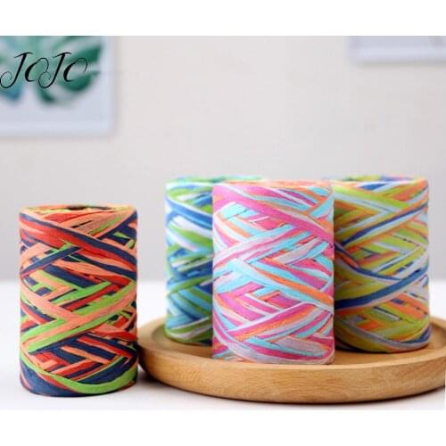 JOJO BOWS 80m 1pc Colored Lafite Paper Rope Cords For Needlework Gift Packing Material Handmade Craft Supplies For Home Textile