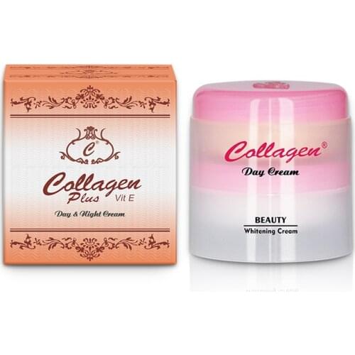 Collagen Cream And Soap Vitamin E Day And Night Cream Anti Aging Brightening Beauty Cream+Handmade Essence Facial Soap Face Wash