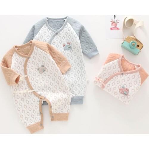 Autumn Set Cotton Long Sleeve Romper Baby Girl Cute Toddler Fall Winter Onesie Baby Romper Newborn RopaBaby Baby Clothes BW50PF