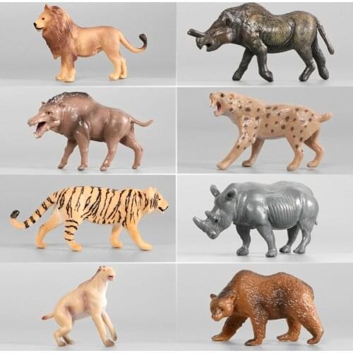 Realistic Mini Wild Forest Animal Models Lion,Tiger,Bear,Fram Animal Cow,Sheep Action Figure Figurine Educational Toys For Kids
