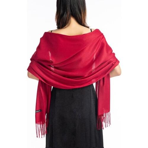 New Brand Solid Color Women Scarf Cashmere Basic Fund Keep Warm Lady Shawl Tassels Soft And Comfortable Pashmina