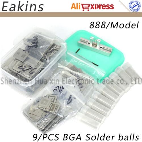 New Upgrade 888/modls BGA Stencil Bga Reballing Stencil Kit With Direct Heating Reballing Station Replace+9/PCS BGA Solder Balls