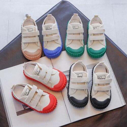 Solid color Childrens Shoes Fall 2021 Casual Shoes Boys Girls Candy Colored Biscuit Shoes Baby Toddlers Kids Canvas Shoes XZ083