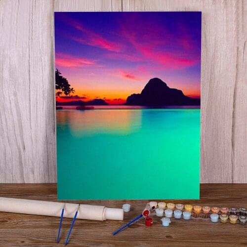 Landscape Sea Paint By Numbers Set Acrylic Paints 50*70 Picture By Numbers Photo Decorative Paintings For Adults Handiwork