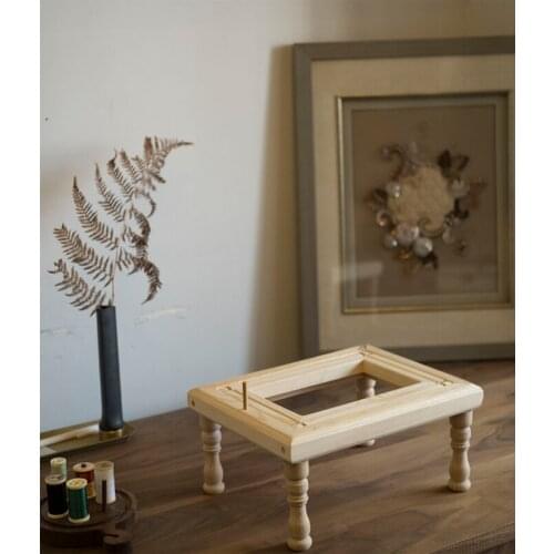 French style embroidery frame tools desktop embroidery stretch inner frame reversible pine wood desktop small embroidery frame