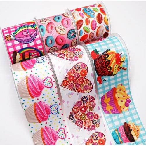 DIY Handmade Materials Printed Grosgrain Ribbon 50 Yard Per Size 34620