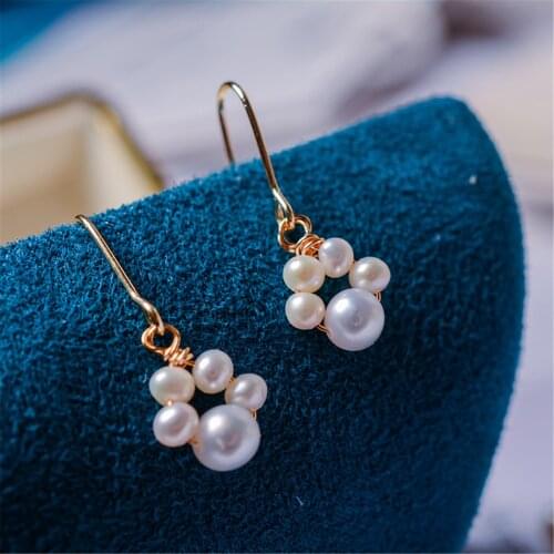 Cat Claw White Paw Earrings Pearl Long Stud-Earrings 14K Gold Filled Silver 925 for Teen Girls Small Cute Korea Style