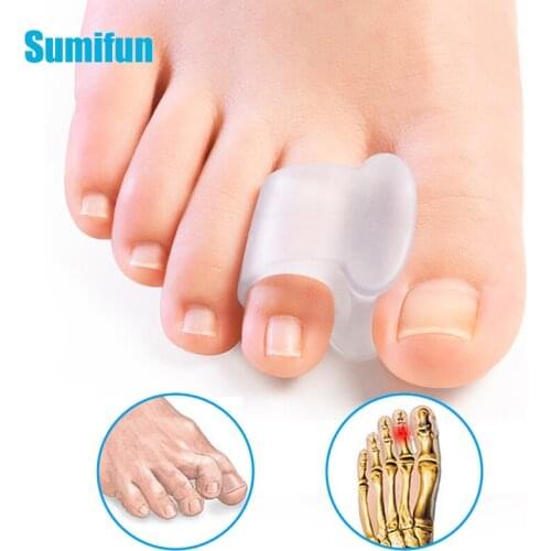 20pcs Silicone Toe Separator Hallux Valgus Orthophedic Bunion Protector Spacers Thumb Overlapping Corrector Foot Care Pedicure