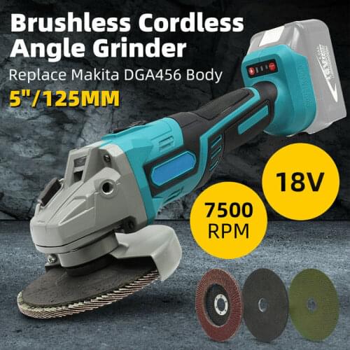 For Makita 18V 100mm/125mm Brushless Cordless Impact Angle Grinder Power Tools Polishing Machine Angular Grinder Without Battery
