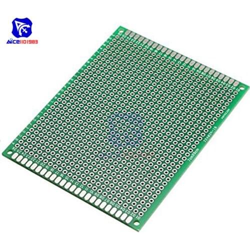Diymore 7x9cm Universal Printed Circuit Board Double Sided Prototype FR-4 PCB Board 70*90mm