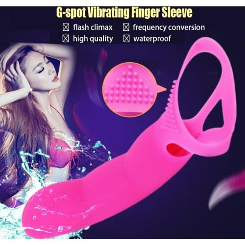 G-spot Vibrating Finger Sleeve Clitoris Stimulator Finger Vibrator G Spot Massage Flirt Sex Products sex Toys For Woman/couples