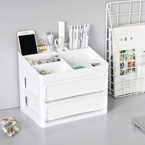 Drawer Makeup Organizer Desktop Dressing Table Storage Container Cosmetic Jewelry Box Lipstick Holder Plastic Storage Case
