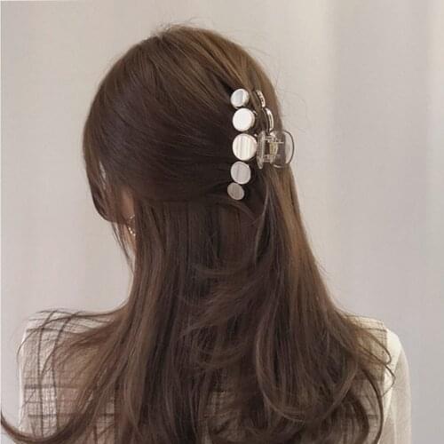 Korean Style Elegant Graceful Hair Clip Headdress Bath Hair Claw Spring Hair Claws Hair Pins French Style Retro Back Spoon