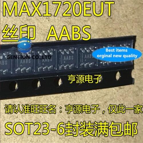 10Pcs MAX1720EUT SOT23-6 Silkscreen AABS MAX1720 Negative pressure output charge pump power chip in stock 100% new and original