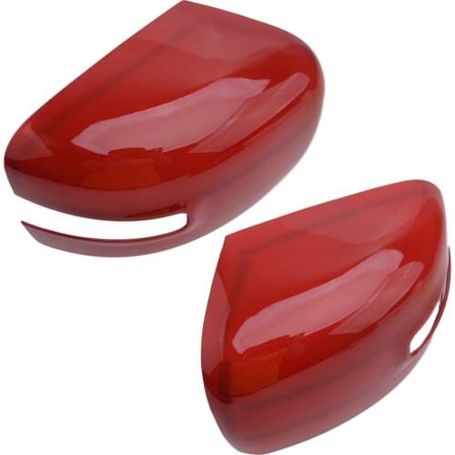 2 pcs Red Rear View Side Mirror Cover Trim Fit For Jeep Renegade 2015 2016 2017 2018 2019 2020