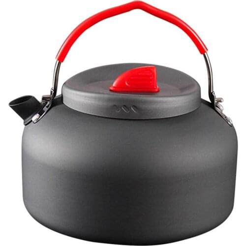 2021 Red Anti-Scalding Ultralight Alluminum Oxide 1.4L Outdoor Kettle Portable Camping Picnic Water Teapot Coffee Pot Tableware