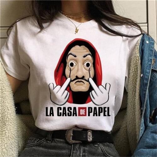 2021 Maycaur The House of Paper T Shirt Money Heist Women La Casa De Papel Tshirt Funny Tops Tee Fashion Female Clothes T-shirts