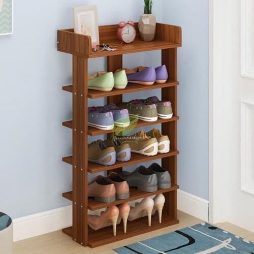 Wood Shoe Rack Easy assemble Storage Shelf Shoe Cabinet Fashion Shoe Rack Stand Shoe Organizer assembled Living Room Furniture